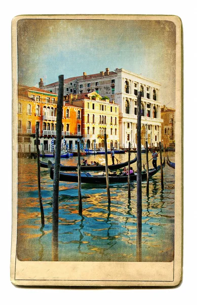 Europeiska landmärken serien - vintage kort-Venedig — Stockfoto