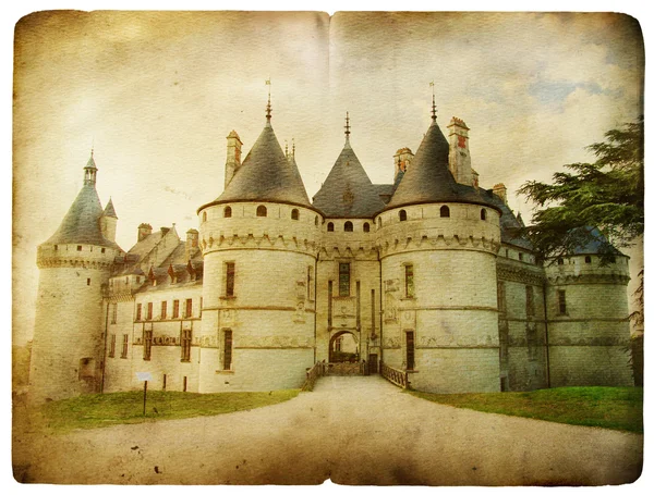 Chaumont hrad - vintage karta — Stock fotografie