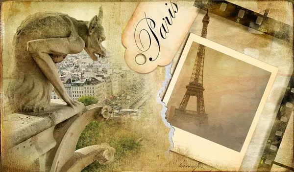 Parisian memories - vintage photoalbum series — Stock Photo, Image