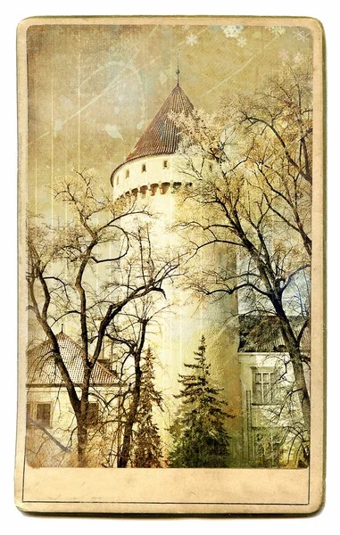 Зимний замок фей — стоковое фото