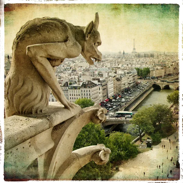 Парижские картины - винтажные серии — стоковое фото