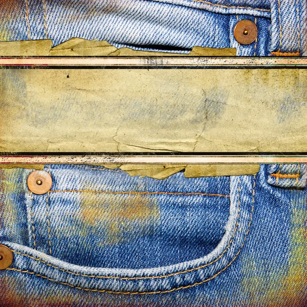 Velho fundo jeans com lugar para texto — Fotografia de Stock