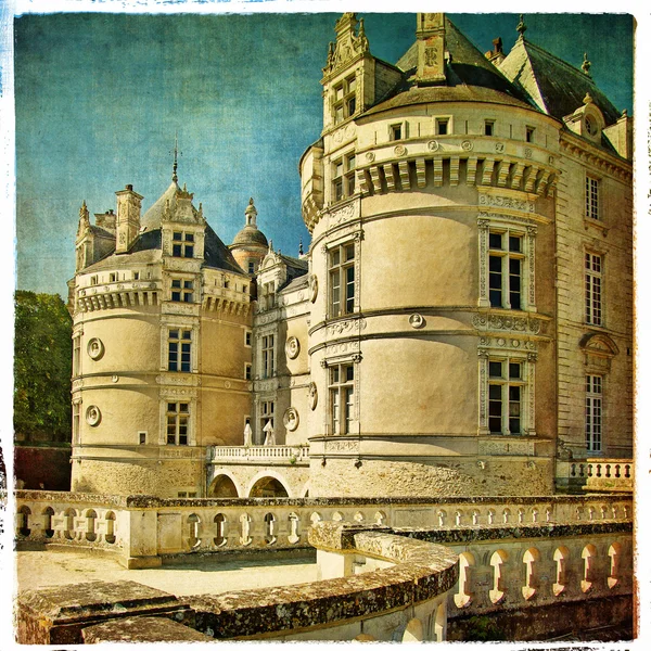 Castelo de Le lude - quadro retro artístico — Fotografia de Stock