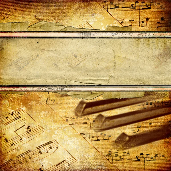 Grungy musical background with place for text — Stock Photo, Image