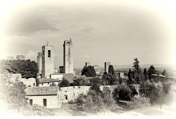 Great italian landmarks - San Gimignano — Stock Photo, Image