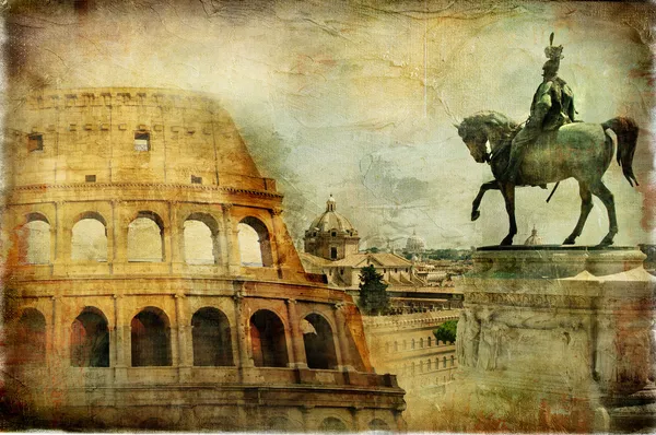 Gran Roma - obra de arte en estilo de pintura —  Fotos de Stock