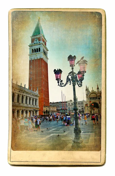 European landmarks series - vintage cards- Venice — Stock Photo, Image