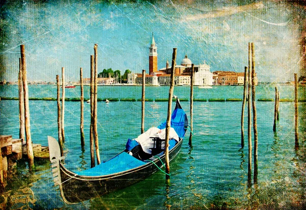 Venedig - stora italienska landmärken vintage serien - grand kanal — Stockfoto