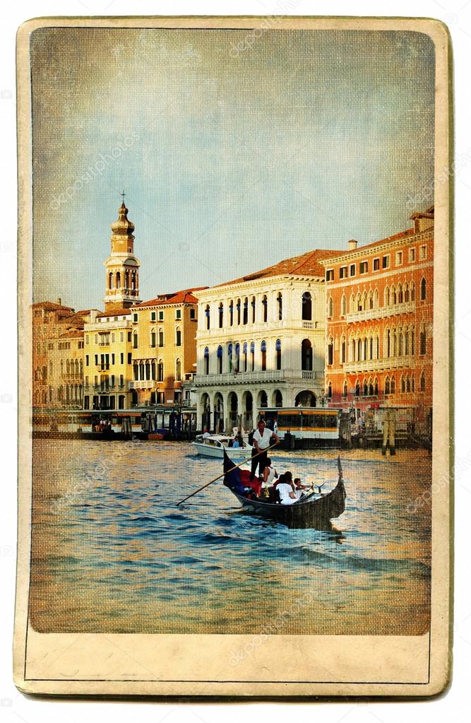 Venice, Grad channel - retro styled picture