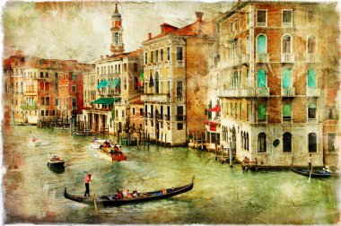 Картина, постер, плакат, фотообои "венеция картина ретр", артикул 13164962