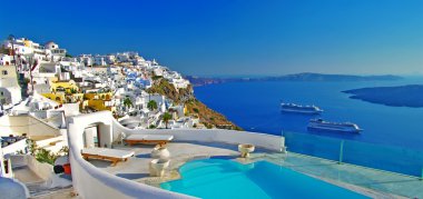 Luxury Greek holidays - Santorini clipart