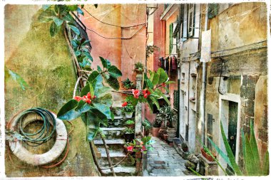 Old streets of Italy clipart