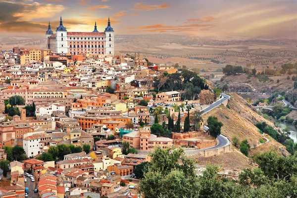 Toledo nad západem slunce — Stock fotografie