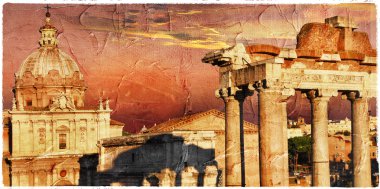 Roma forumları - retro tarzı resimde