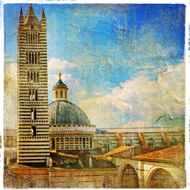 büyük İtalyan yerlerinden sanatsal serisi-siena Katedrali'nin