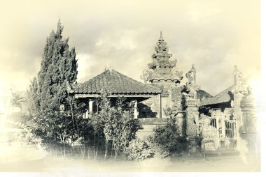 bali sepya tonlu resim tapınakları