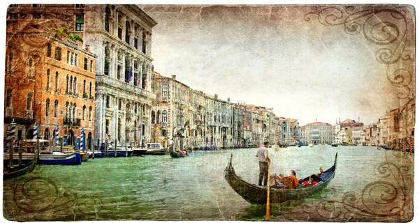 European landmarks series - vintage card- Venice — Stock Photo, Image