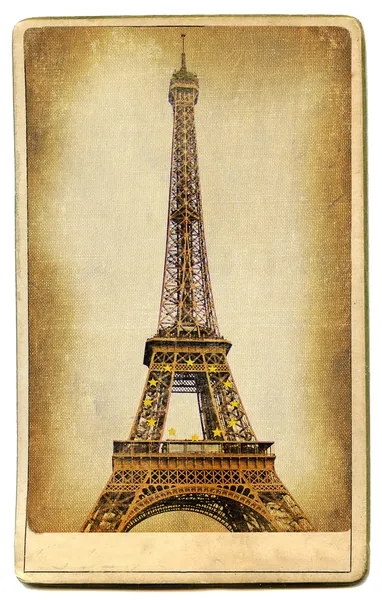 V retro stylu pozadí - Eiffelova věž — Stock fotografie