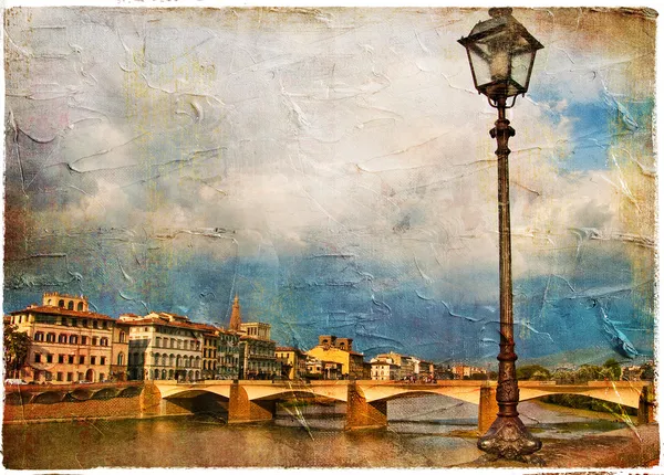 Floransa - retro tarzı resim — Stok fotoğraf