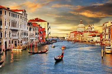 Venedik'te günbatımı