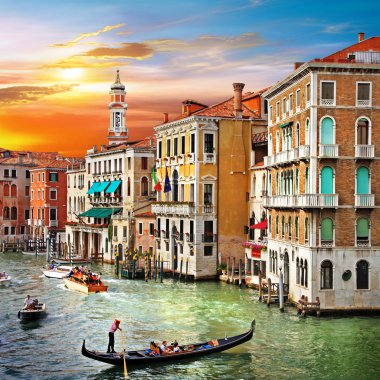 Venetian sunset clipart