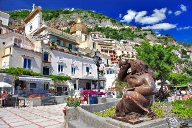 renkli güzel positano, İtalya