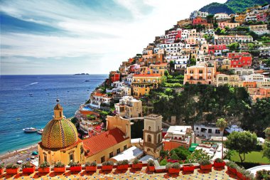 Pictorial Amalfitana coast - Positano clipart