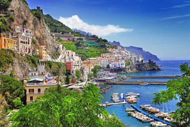 beautiful Amalfi coast clipart
