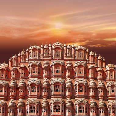 incredible India. Jaipur, pink city clipart