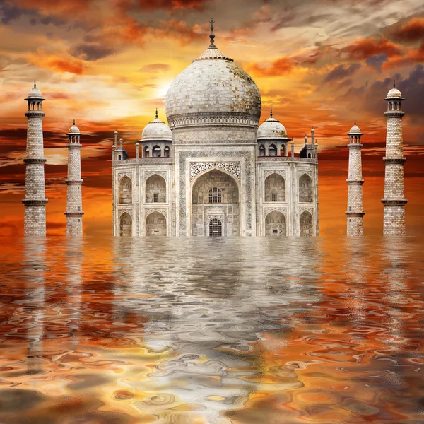 Indien unglaublich - tadj mahal bei Sonnenuntergang — Stockfoto