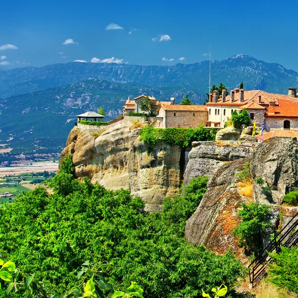 Wahrzeichen von Griechenland, Meteora-Klöster — Stockfoto