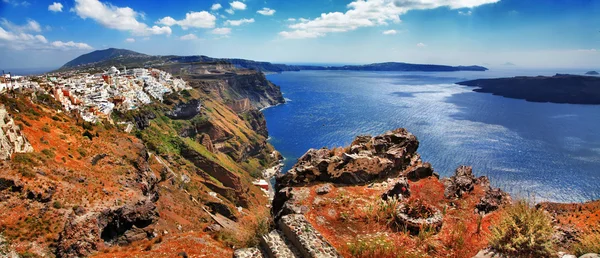 Панорама міста Фіра, Греція — стокове фото