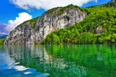 Beautiful landscapes of Austrian lakes - st.Wolfgang clipart