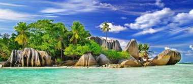 Amazing Seychelles. La Digue island clipart