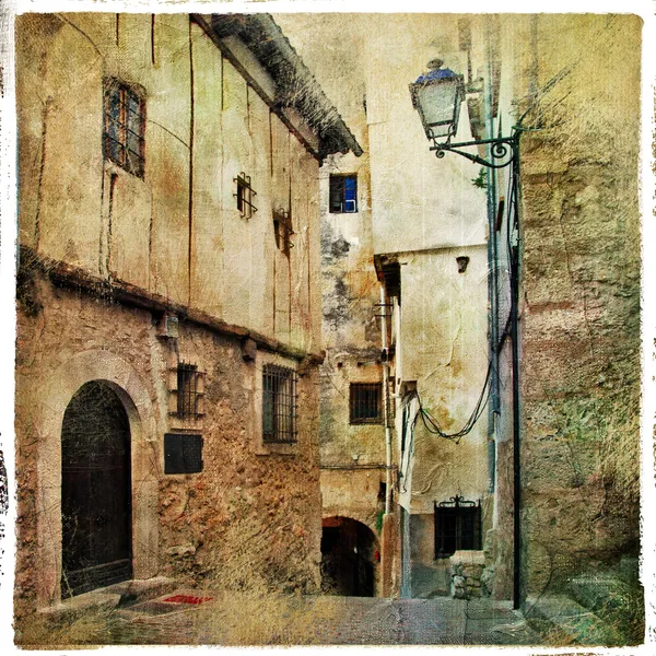 España medieval, antiguas calles de Cuenca — Foto de Stock