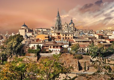 Toledo - ortaçağ şehir İspanya