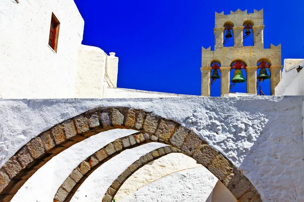 Religiöse griechische Insel patmos. — Stockfoto