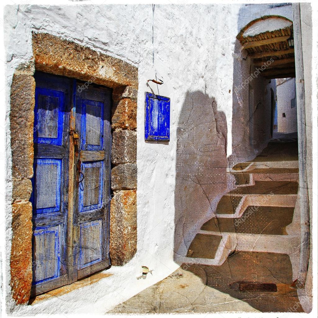 Traditional Greek islands streets, Patmos