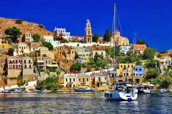 Krásné barevné symi island, Jižní Sporady — Stock fotografie