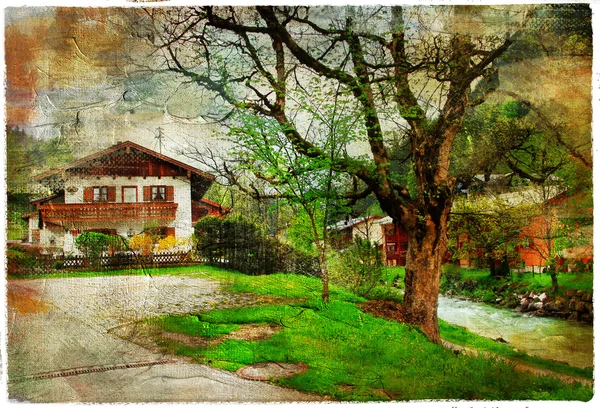 Vintage foto di casa in Austria — Foto Stock