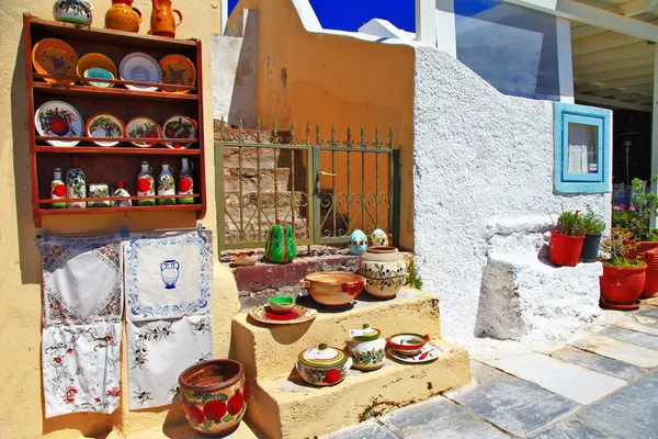Rues traditionnelles de Santorin — Photo