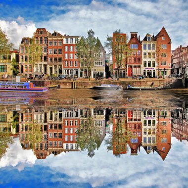 Beautiful Amsterdam, Holland clipart