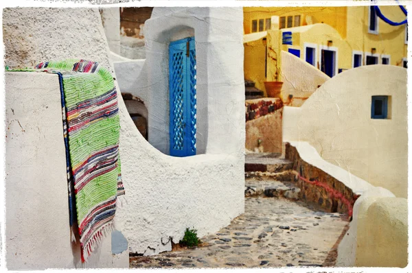 Traditionelle straßen von santorini — Stockfoto