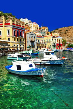 renkli Yunanistan serisi symi Adası, dodecanes