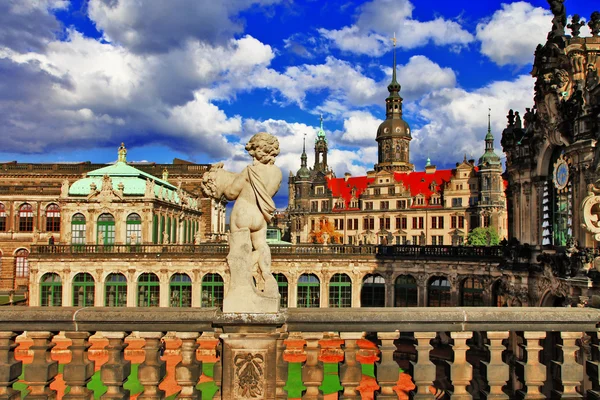 Dresda, Germania, vista dal museo Zwinger — Foto Stock