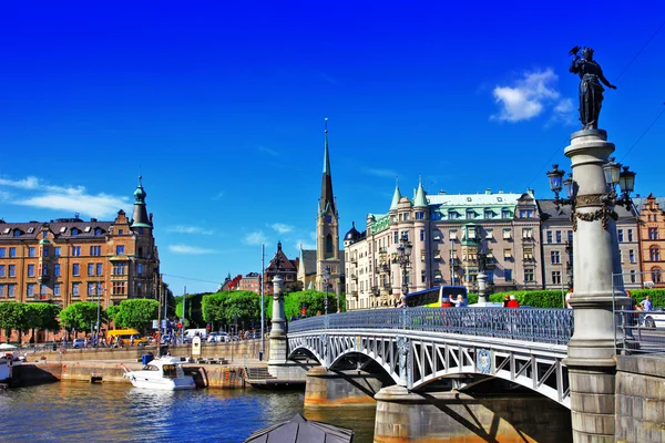 Scenic canals of Stocholm , Sweeden Royalty Free Stock Images