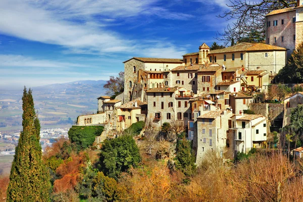 Città Medievale Todi - scenografica serie Italia — Foto Stock