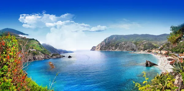 Série Bella Italia - panorama de Monterosso al mare, Cinque terre — Fotografia de Stock