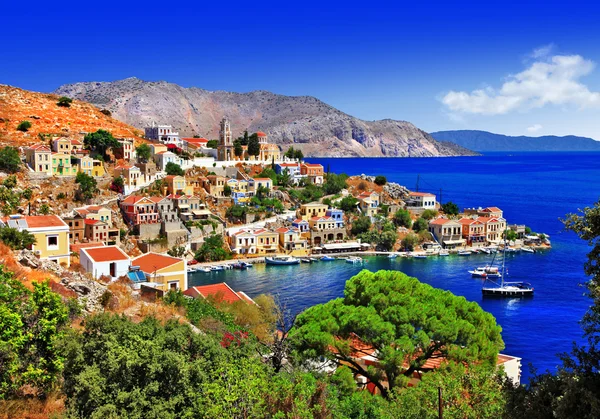 Όμορφα Ελληνικά νησιά - Σύμης, Δωδεκάνησα Royalty Free Φωτογραφίες Αρχείου