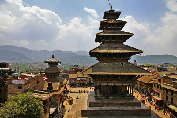 Bhaktapuru durbar náměstí, Nepál — Stock fotografie